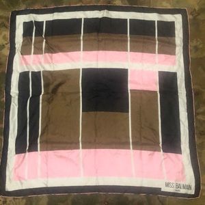 $90 VINTAGE MISS BALMAIN SILK SCARF